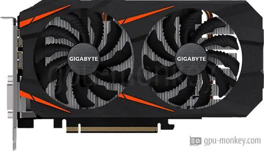 GIGABYTE GeForce GTX 1060 WINDFORCE 2X OC D5X 6G GDDR5X